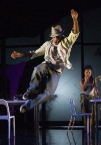 Lucky Onyekachi Ejim and Dienye Waboso in "Shine Your Eye" from "African Trilogy" produced by Volcano Theatre 