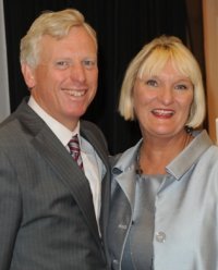 David Miller and Claire Hopkinson at Arts Awards Lunch 2009